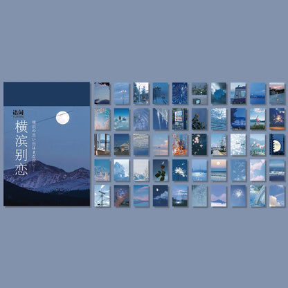 JIANQI 50 pcs INS Scrapbook Stickers aesthetic landscape junk journal Korea Stationery sticker book Scrapbooking Material