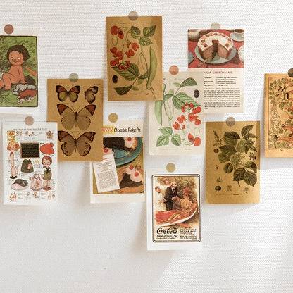 JIANQI 80pcs Scrapbooking material paper Butterfly Plant fairy tale story  Labels Decorative collage Diary Album Craft Supplies
