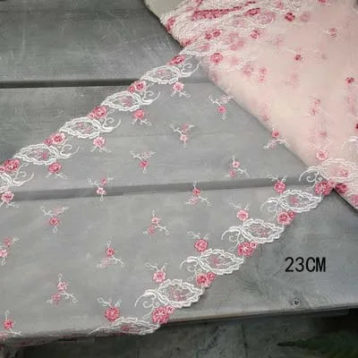 1Y Floral Embroidery Lace Trim Soft Tulle Lingerie Underwear Clothes Accessories Bra Sewing Fabric Handmade