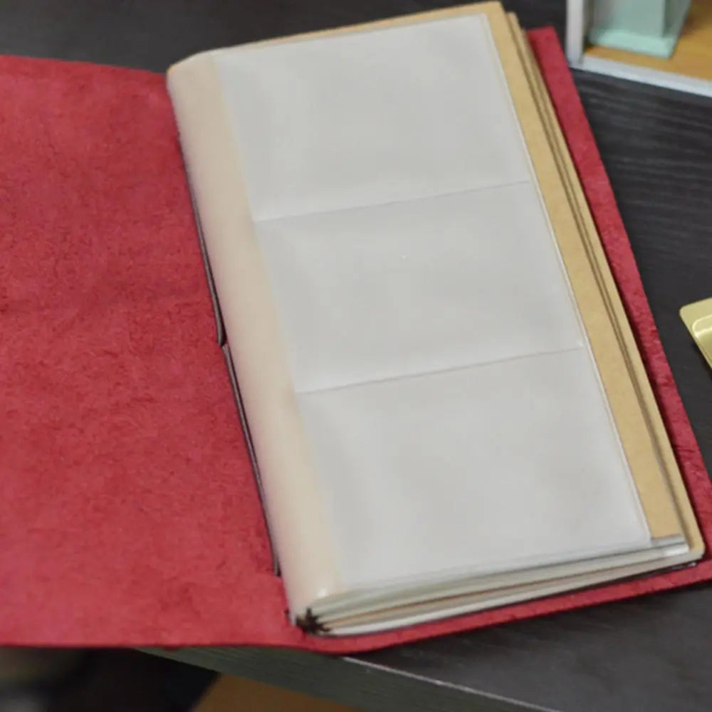 Transparent PVC Storage Bag for Traveler's Notebook Diary Day Planner Accessories Business Cards Notes Pouch Zipper Bag