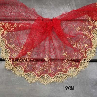 1Y Floral Embroidery Lace Trim Soft Tulle Lingerie Underwear Clothes Accessories Bra Sewing Fabric Handmade