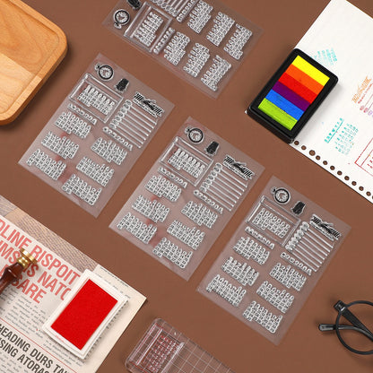 JIANWU Vintage digital calendar list clear stamps transparent silicone seal scrapbook DIY student office creative daily supplies