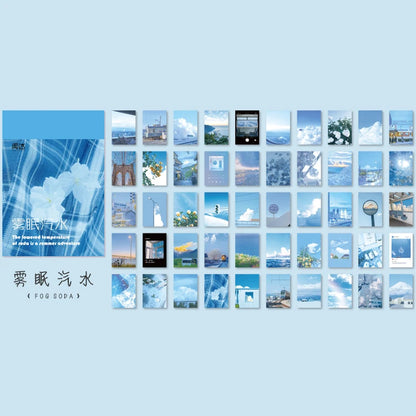 JIANQI 50 pcs INS Scrapbook Stickers aesthetic landscape junk journal Korea Stationery sticker book Scrapbooking Material