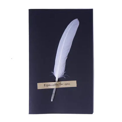 1pc Black High-grade Stereoscopic card envelope True feathers greeting card invitation  holding thanks you cards kawaii