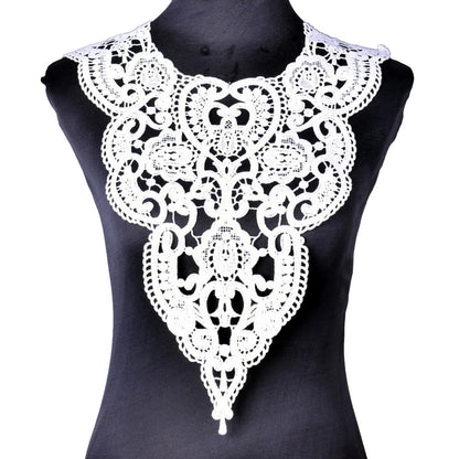 1 Pc Black Flower Embroidered Guipure Lace Fabric DIY Applique Trim Decorated Women Dress Curtains Sewing  Accessories Crafts