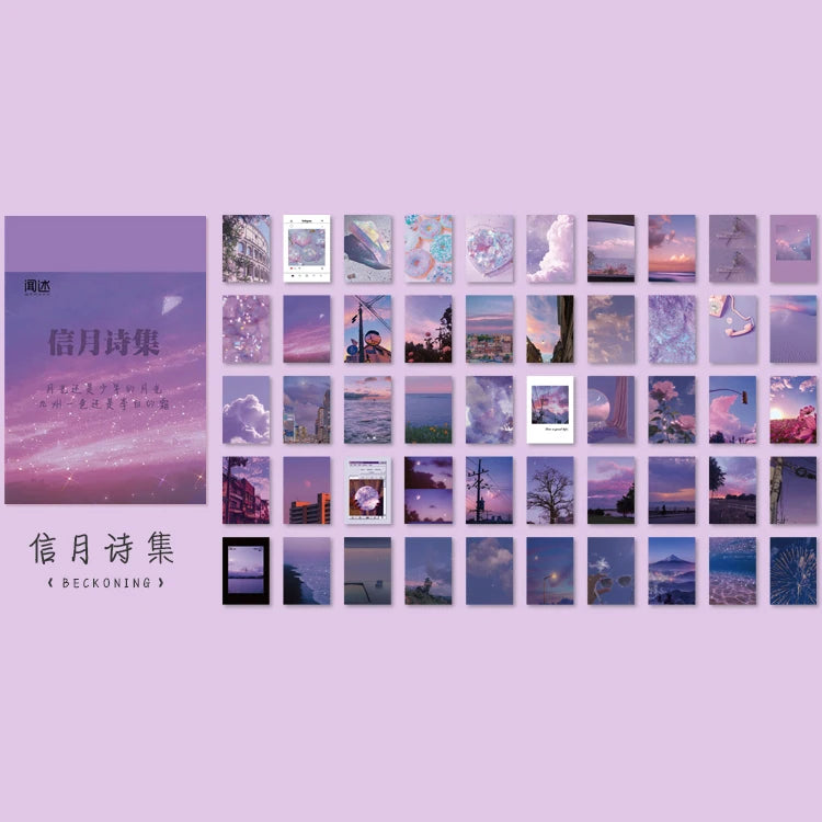 JIANQI 50 pcs INS Scrapbook Stickers aesthetic landscape junk journal Korea Stationery sticker book Scrapbooking Material