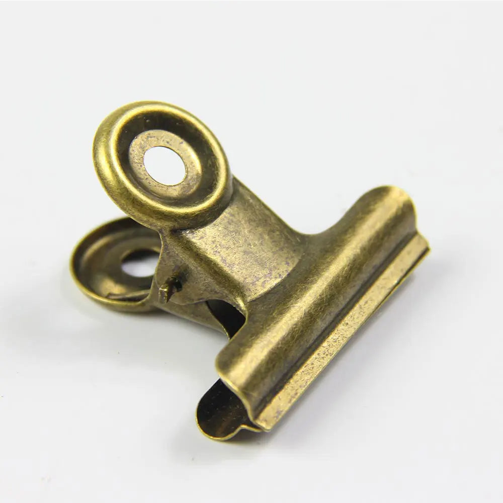 4pcs/lot vintage Brass Clips Vintage Retro Metal Gold Paper Clips Seal Clip Traveler's Notebook Accessories