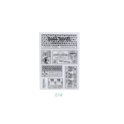 JIANQI 17 Design Retro icons Silicone seal Transparent Rubber stamp Decorative Diary Scrapbooking material Planner supplies