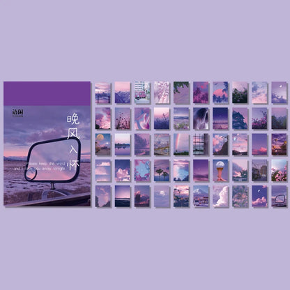 JIANQI 50 pcs INS Scrapbook Stickers aesthetic landscape junk journal Korea Stationery sticker book Scrapbooking Material