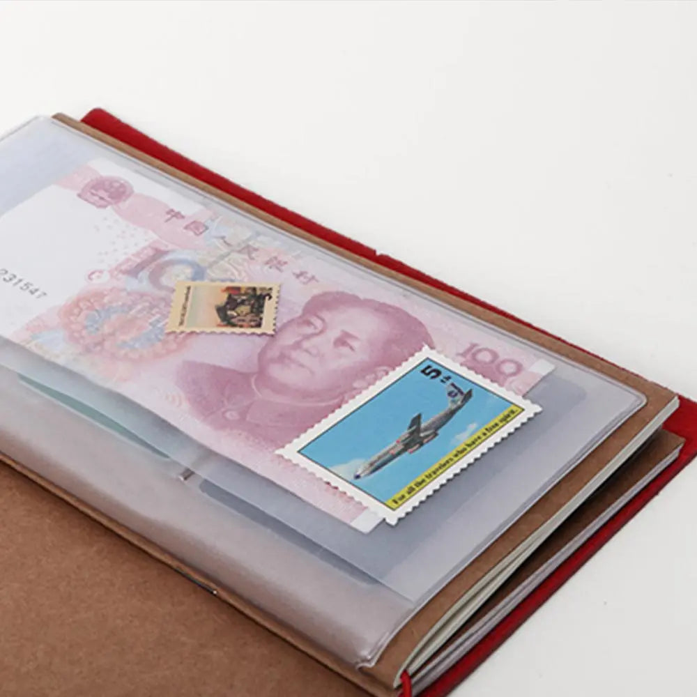 Transparent PVC Storage Bag for Traveler's Notebook Diary Day Planner Accessories Business Cards Notes Pouch Zipper Bag