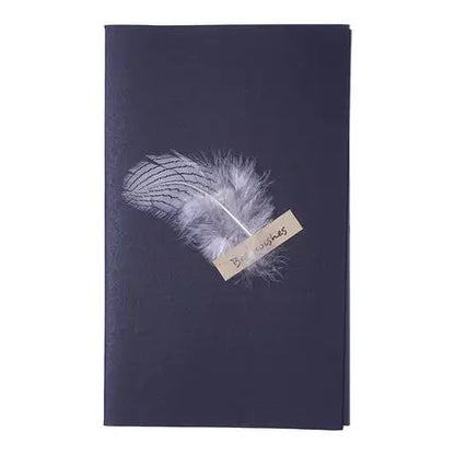 1pc Black High-grade Stereoscopic card envelope True feathers greeting card invitation  holding thanks you cards kawaii