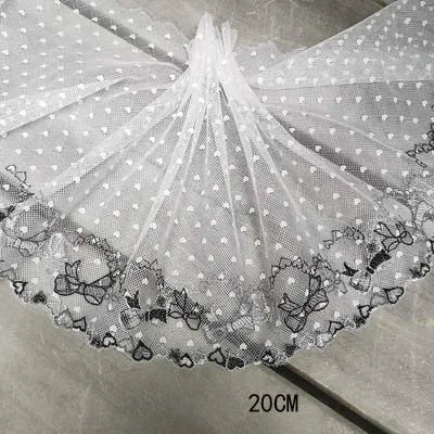 1Y Floral Embroidery Lace Trim Soft Tulle Lingerie Underwear Clothes Accessories Bra Sewing Fabric Handmade