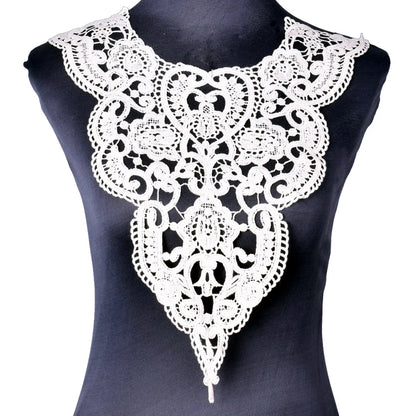 1 Pc Black Flower Embroidered Guipure Lace Fabric DIY Applique Trim Decorated Women Dress Curtains Sewing  Accessories Crafts