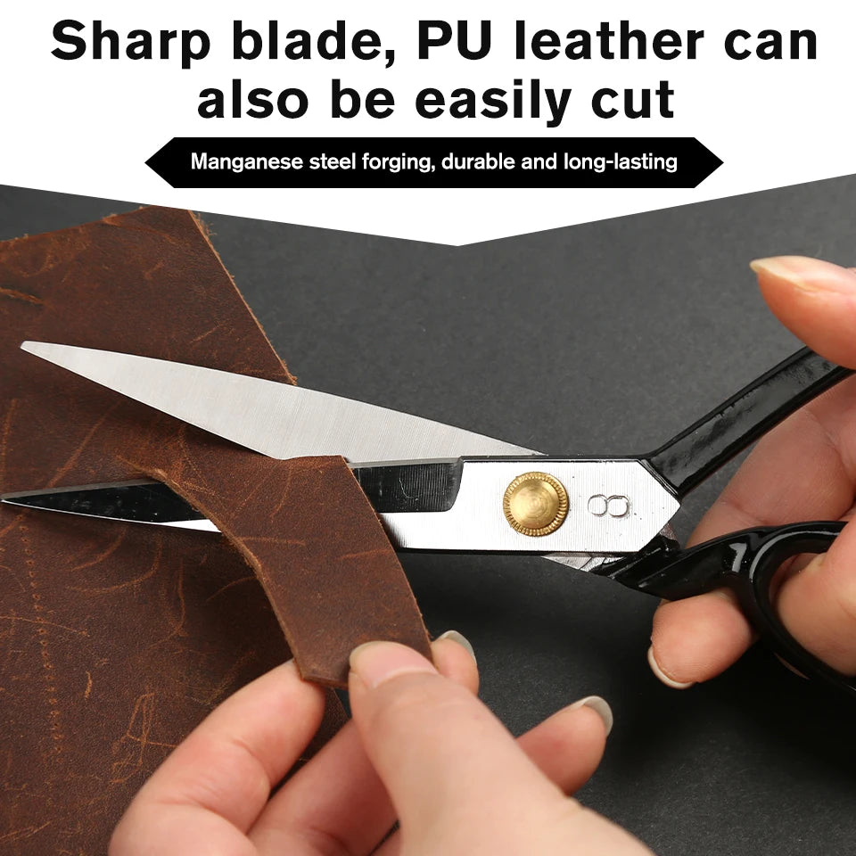 1Pcs Black Sewing Scissors Tailor Scissors Sharp Stainless Steel Needlework Embroidery Knitting Sewing Tool 8#/9#/10#/11#/12#