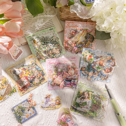 JIANQI 30pcs/pack INS Girls leisure life  Stickers PET Materials Collage Stationery Decor Diary DIY Scrapbooking supplies
