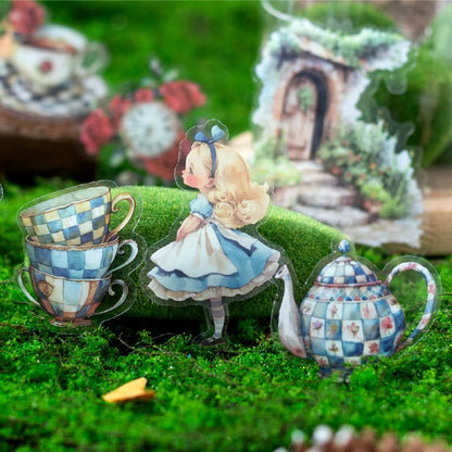 JIANQI 30 pcs Fairy Tale Fantasy PET Stickers aesthetic Stick Labels Decor Scrapbooking material hand made junk journal supplies