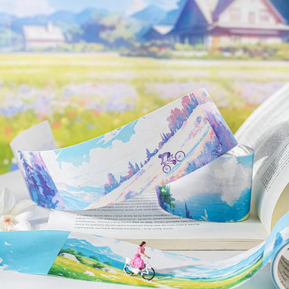 JIANQI 45mm*2m Beautiful scenery Tapes DIY Scrapbooking Decor Photo Album Collage Junk Journal Materials Aesthetics Stickers
