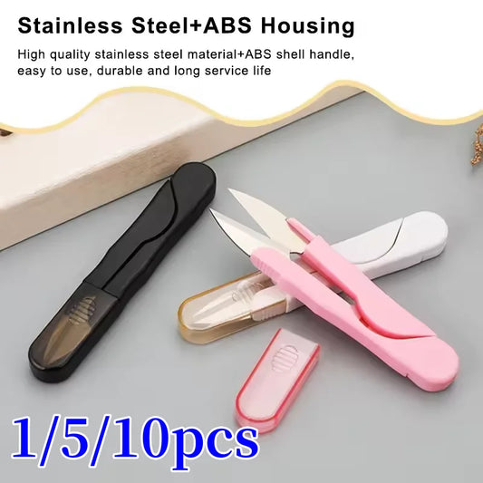 10/5/1pcs Sewing Scissors U Shape Scissors Embroidery Cross-stitch Thread Cutter Yarn Tailor Scissors Fabric Sewing Accessories