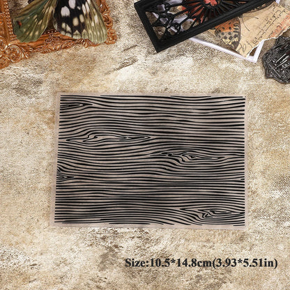 JIANWU Vintage Lace Flower Border Landscape material collage Plastic Embossed Concave Convex Plate Creative  Journal Stationery