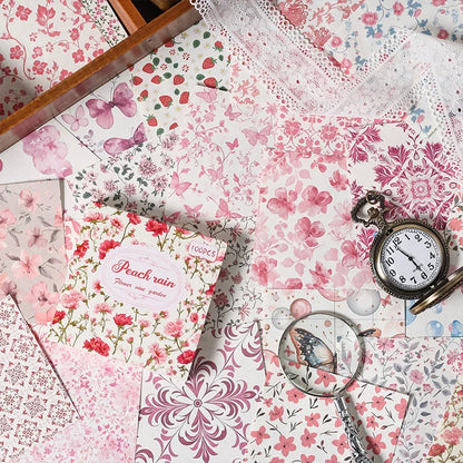 100pcs Vintage Paper Multi Style Deco Retro Stationery Supplies Writing Paper Junk Journal Label Scrapbooking Material Supplies
