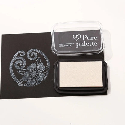 JIANWU 20 Colors Big Ink Pad Oil Planner Silicone Stamp Material Concave Waist Color Ink Pad Creative DIY Journal Stationery
