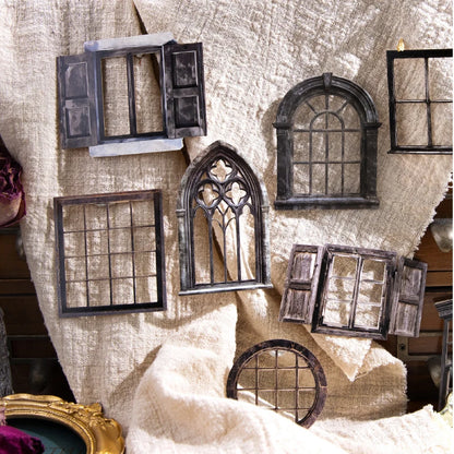 JIANQI 10 Sheets Large size doors and windows Stickers Decorative handmade Scrapbooking Material Diary Album Craft Supplies