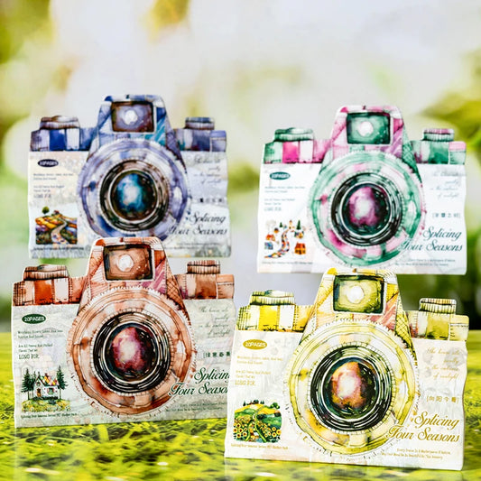 20pcs Four Seasons Scenery Beautiful Landscape Sticker Junk Journal DIY Scrapbooking School Supplies Collage Stationery Stickers