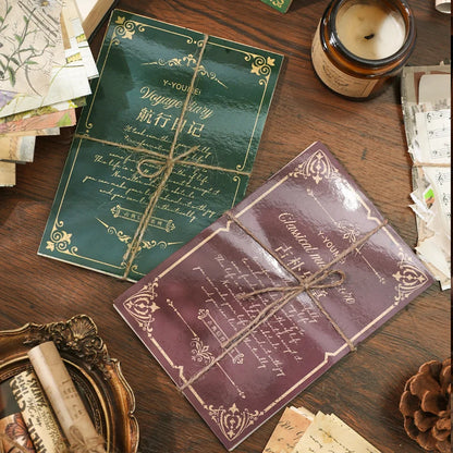JIANQI 30pcs/pack Retro Material Paper Kit for DIY Scrapbooking Supplies Bullet Journaling Collage Junk Journal Material Paper