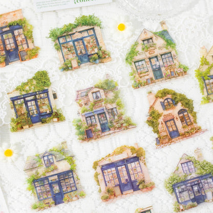 JIANQI 30 pcs House theme Sticker Pack Junk Journal DIY Scrapbooking School Supplies Collage Stationery Stickers