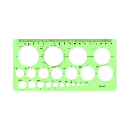 1Pcs 18cm Drawing Stencil Mechanical Ruler DIY Quilling Ruler Rulers Round Template Circle Size Template Ellipse Drafting