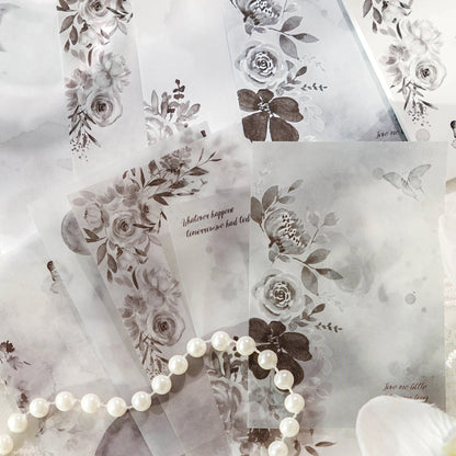 JIANQI 30pcs Decor paper Book Floral Frames can be written Material Collage Junk Journal DIY Scrapbooking supplies