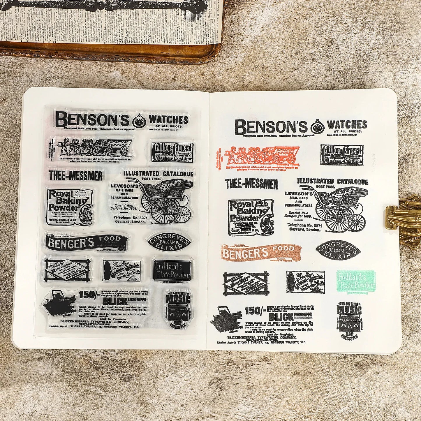 JIANWU Vintage Door Window Hot Air Balloon Material Collage Landscape Transparent Silicone Stamp Creative DIY Journal Stationery