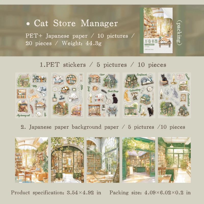 JIANQI 20 pcs Reading girl Series Stickers aesthetic Stick Labels Decorative Scrapbooking material hand made Diy Supplies