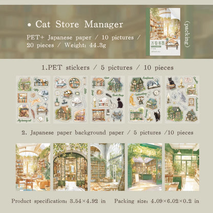 JIANQI 20 pcs Reading girl Series Stickers aesthetic Stick Labels Decorative Scrapbooking material hand made Diy Supplies