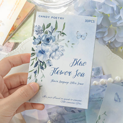 JIANQI 30pcs Decor paper Book Floral Frames can be written Material Collage Junk Journal DIY Scrapbooking supplies