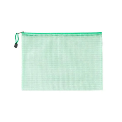 10pcs Mesh Zipper Pouch Waterproof Plastic Document Pouch Multipurpose for Travel Storage Office Appliances Home Organize Bags