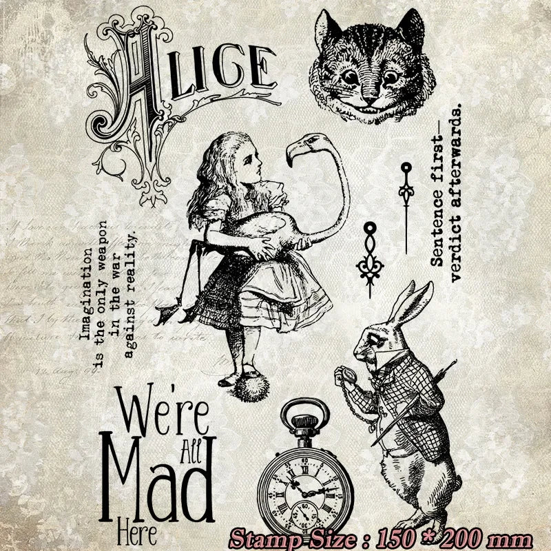 JIANWU Vintage Character English Text Material Collage Transparent Silicone Stamp Creative Journal Student Supplies Stationery
