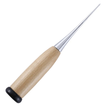 1Pc Complete Awl Set Small Size Wooden Handle Metal Tip Leather Stitching Awls for Home Sewing Leather Making and Hole Punching