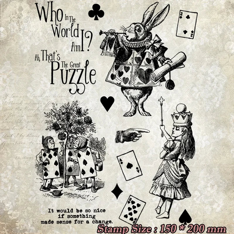 JIANWU Vintage Character English Text Material Collage Transparent Silicone Stamp Creative Journal Student Supplies Stationery