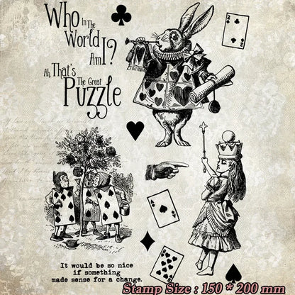 JIANWU Vintage Character English Text Material Collage Transparent Silicone Stamp Creative Journal Student Supplies Stationery
