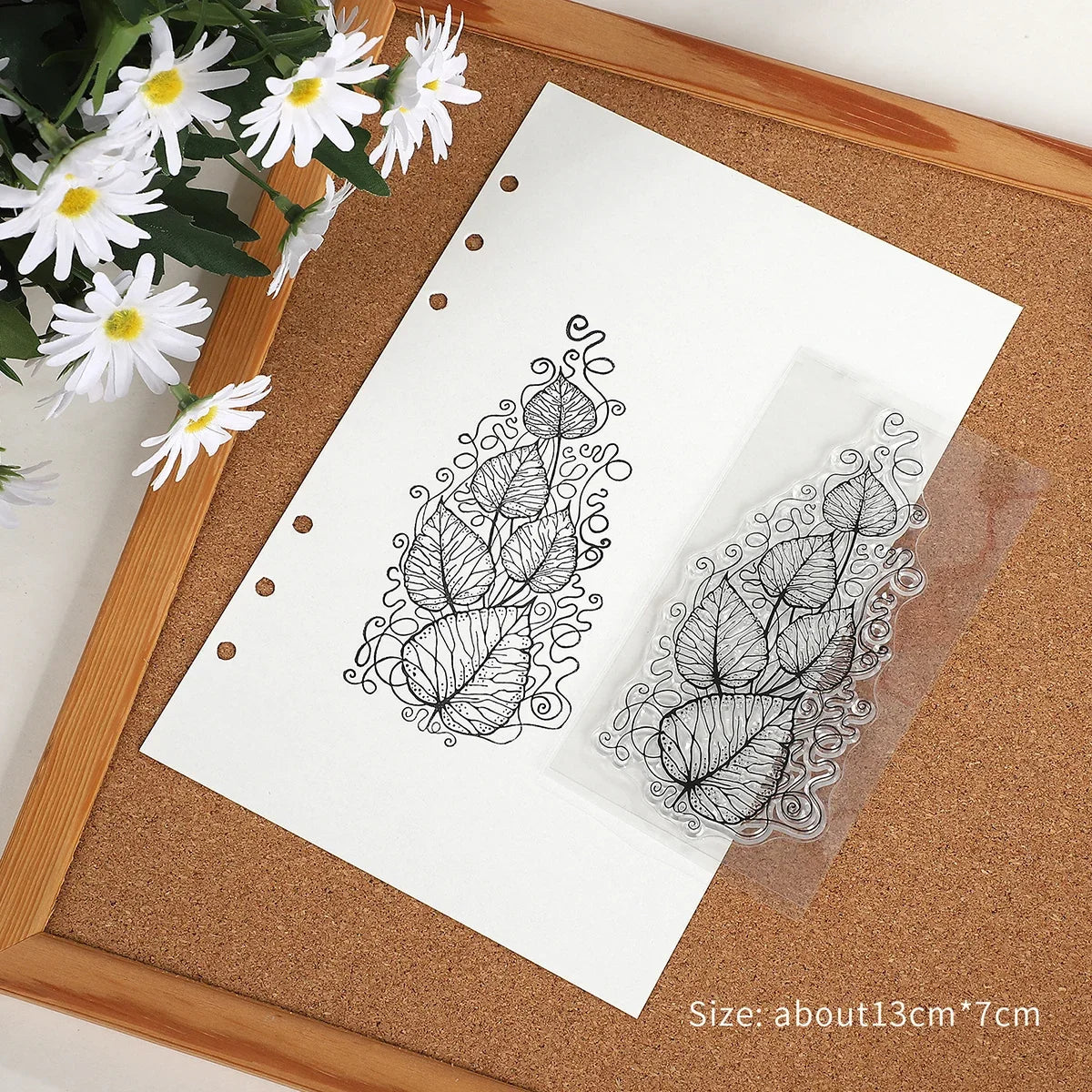 JIANWU Vintage Trees Snowflake Pattern Material Collage Transparent Silicone Stamp Creative DIY Student Supplies Stationery