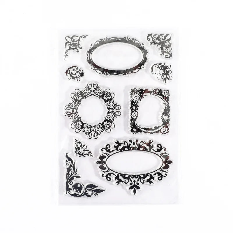 JIANWU Minimalist Black White Transparent Stamp Creative Retro Scrapbooking Journal Decoration Silicone Seal Stationery Supplies
