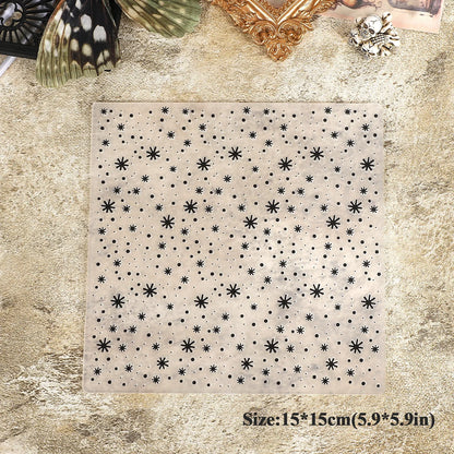 JIANWU Vintage Lace Flower Border Landscape material collage Plastic Embossed Concave Convex Plate Creative  Journal Stationery