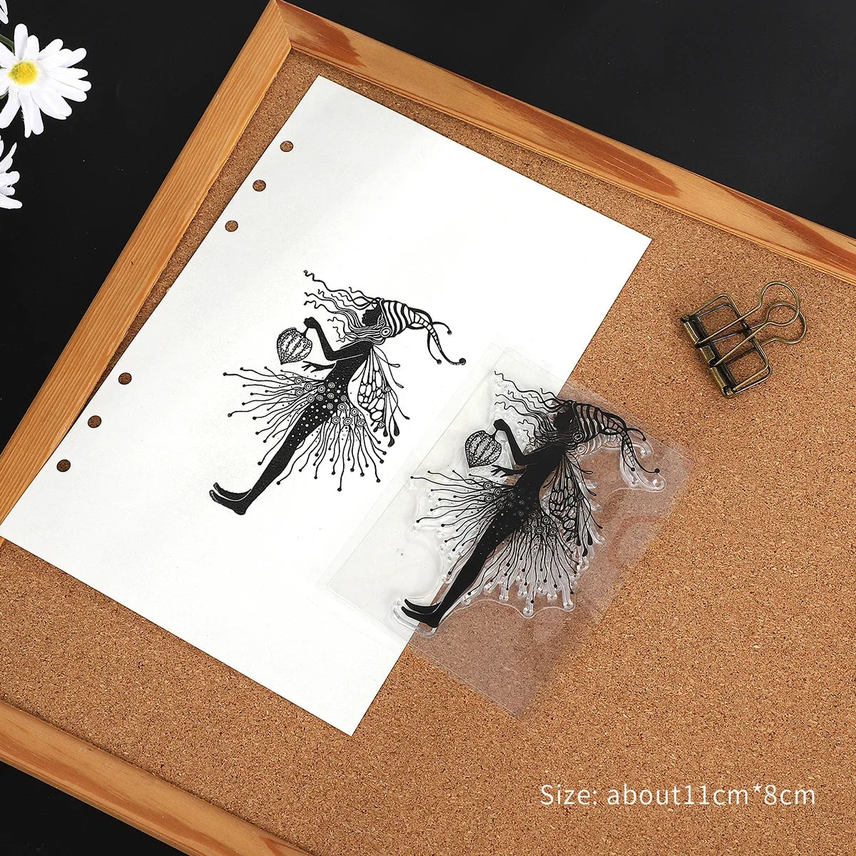 JIANWU Vintage Trees Snowflake Pattern Material Collage Transparent Silicone Stamp Creative DIY Student Supplies Stationery