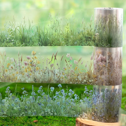 50mm*2m PET Grass Plant landscaping Tapes Stickers Scrapbooking Hand Account Adhesive hand made Diy Junk Journal Craft Supplies