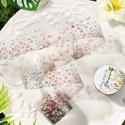 JIANQI 30mm*2m Creative Plants and Flowers tapes hand tent DIY Stick Labels Scrapbooking Material Junk Journal Supplies