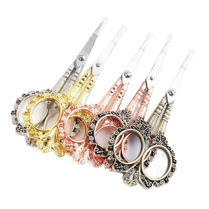 4.67Inch Embroidery Sewing Scissor Retro-style Stainless Steel Peacock Needlework Sewing Scissors for Paper Fabric Cutting Craft