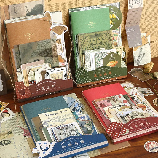 Journal 86pcs/pack DIY Scrapbooking Pack Collage Junk Journal Decor Stickers Materials Paper Combo Kit Aesthetics Stationery