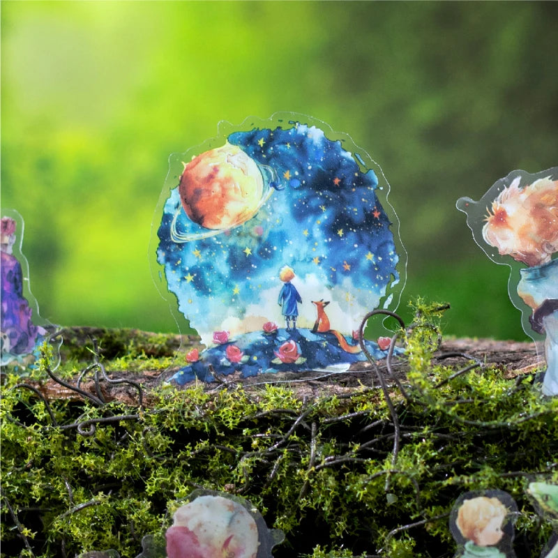 JIANQI 30 pcs Fairy Tale Fantasy PET Stickers aesthetic Stick Labels Decor Scrapbooking material hand made junk journal supplies