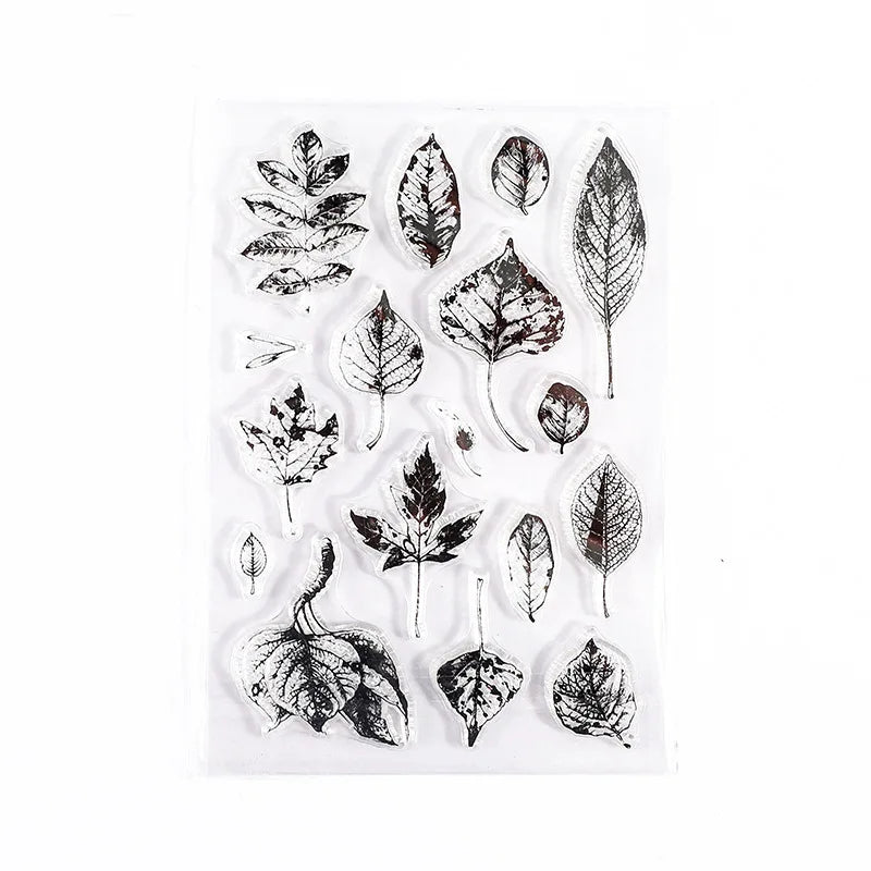 JIANWU Minimalist Black White Transparent Stamp Creative Retro Scrapbooking Journal Decoration Silicone Seal Stationery Supplies